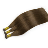 #4 Nano Tip Hair Extensions Real Virgin Human Hair Keratin Extensions #1 100 strands