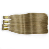 #8 Nano Tip Hair Extensions Real Virgin Human Hair Keratin Extensions #1 100 strands