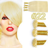 #22  Nano-Tip Human Hair Extensions Straight Capsules Natural Pre Bonded Hair 1g/Strand