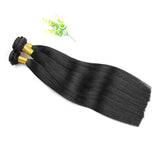 Natural Hair Extensions 100% Human Hair Bundles Brazilian Straight Hair Extension Jet black Machine