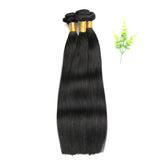 Natural Hair Extensions 100% Human Hair Bundles Brazilian Straight Hair Extension Jet black Machine