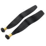 Natural Hair Extensions 100% Human Hair Bundles Brazilian Straight Hair Extension Jet black Machine